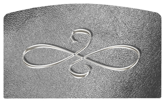DACRO-601-SL-SH-SL Silver Scroll Shimmer Silver